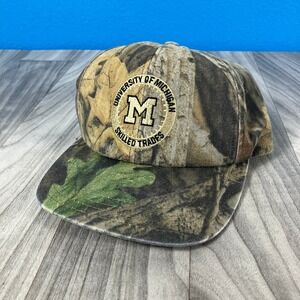 University of Michigan Skilled Trades Hat Men's Camo Adjustable Cap Union Made